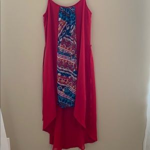 Red Hi Lo Dress